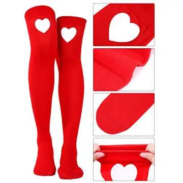 Blulu Valentine's Day Knee High Socks - 4 Cute Styles