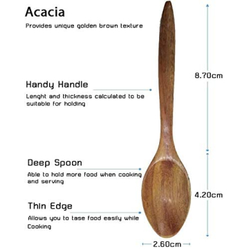 Acacia Wood Bowl Set with Spoons - Eco-Friendly Serving Bowls