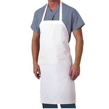 Aunt Martha's Cotton Kitchen White Apron - Durable & Stylish Essential