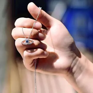 IOHUPCI Evil Eye Necklace for Good Fortune and Protection