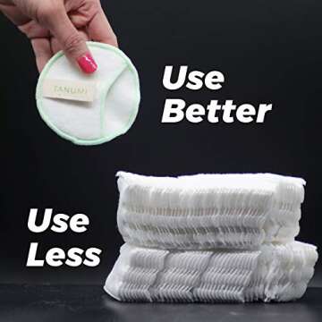TANUMI Reusable Makeup Remover Pads Eco-Friendly 12 Pack