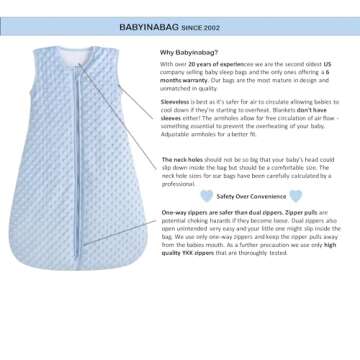 BABYINABAG Very Warm 2.5 Tog Quilted Winter Model Baby Sleep Bag or Sack, Plush Minky Dot for Infant...