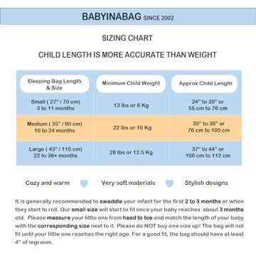 BabyInABag Warm Quilted Winter Baby Sleep Sack