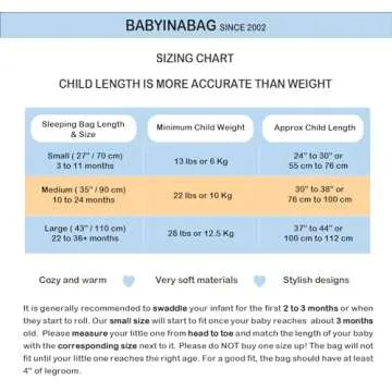 BabyInABag Warm Quilted Winter Baby Sleep Sack