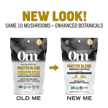 OM Mushroom Superfood Master Blend, Organic 10 Mushroom Complex & Adaptogens Powder, Reishi & Lions Mane, 3.17 oz, 40 Servings