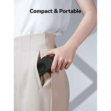 LVFAN Portable Charger for Apple Watch, 4000mAh iWatch Charger Power Bank Wireless Battery Pack Magnetic Travel Smartwatch Charger for Apple Watch Series 10 9 8 7 6 5 4 3 2 1 SE Ultra 2 Ultra (Black)