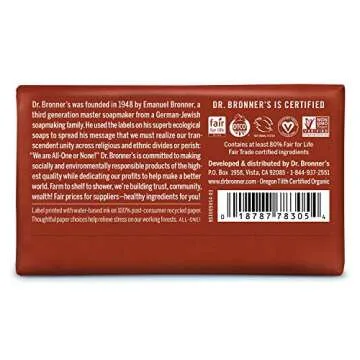 Dr. Bronner's - Pure-Castile Bar Soap (Eucalyptus, 5 ounce, 6-Pack) - Made with Organic Oils, For Fa...