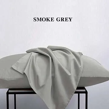 NTBAY King Pillowcase Set - 2 Pack Brushed Microfiber 20x36 Pillowcases - Soft, Wrinkle-Free, Fade-Resistant, Stain-Resistant, Smoke Grey Pillowcases with Envelope Closure - 20x36 Inches, Smoke Grey