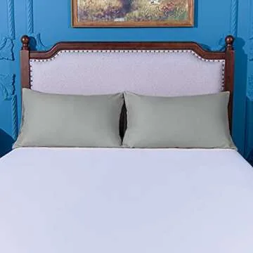 NTBAY King Pillowcase Set - 2 Pack Brushed Microfiber 20x36 Pillowcases - Soft, Wrinkle-Free, Fade-Resistant, Stain-Resistant, Smoke Grey Pillowcases with Envelope Closure - 20x36 Inches, Smoke Grey