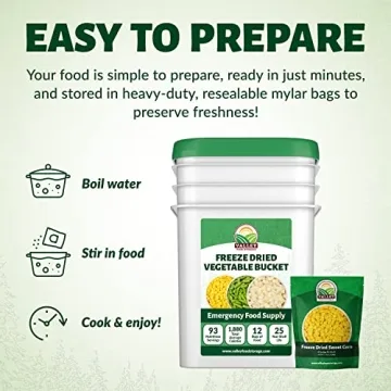 Freeze Dried Vegetable Bucket with 25-Year Shelf Life - Premium Food Supply