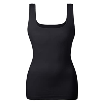 EUYZOU Women's Tummy Control Shapewear Tank Tops | Compression Camisoles in Black