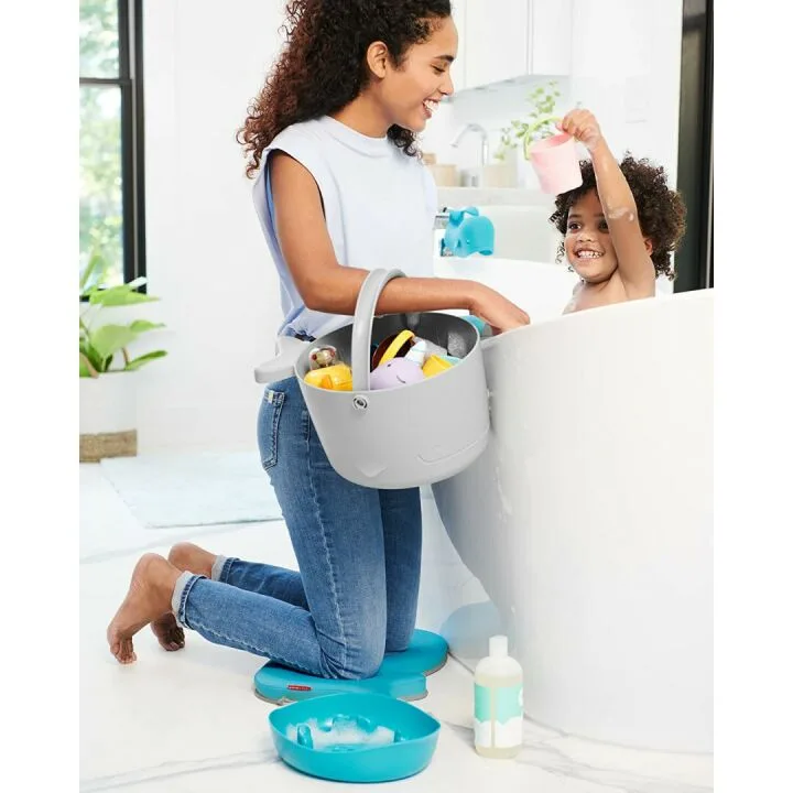 Skip Hop Moby Stowaway Bath Toy Storage - Grey