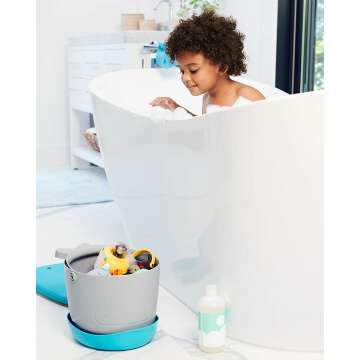 Skip Hop Moby Stowaway Bath Toy Storage - Grey
