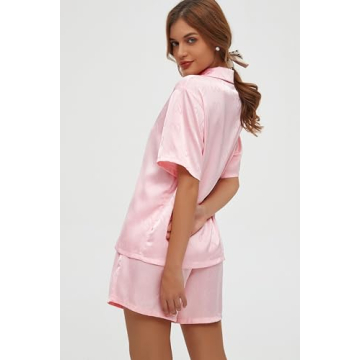 Elegant CHYRII Silk Satin Pajamas Gift Set in Heart Print