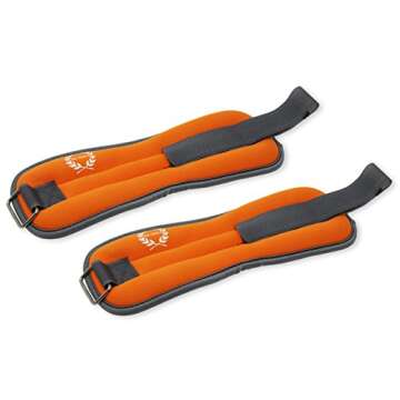 Adjustable Ankle Weights for Enhanced Workouts | DA VINCI 1 LB (Orange)