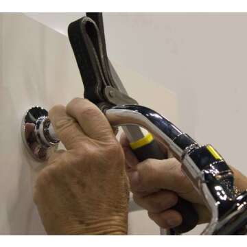 Round Wrench RWHA824 8" Aluminum Strap Wrench for Filters, Plumbing, Automotive Repair, Etc.