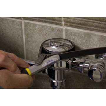 Round Wrench RWHA824 8" Aluminum Strap Wrench for Filters, Plumbing, Automotive Repair, Etc.
