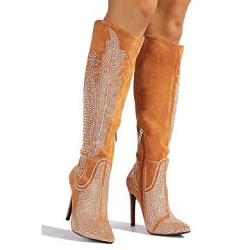 Stylish Knee High Cowboy Boots for Women's Fashion