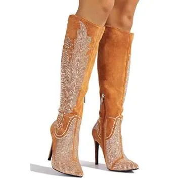 Stylish Knee High Cowboy Boots for Women's Fashion