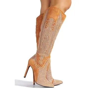 Stylish Knee High Cowboy Boots for Women's Fashion