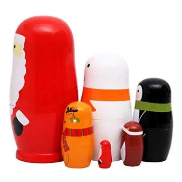 Debbieicy Handmade Nesting Dolls - Santa Christmas Gift