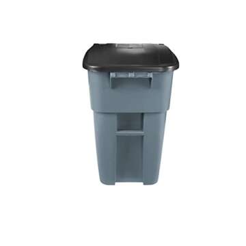 Rubbermaid Commercial Products Brute Rollout Trash/Garbage Can/Bin with Wheels, 50 GAL, for Restaura...