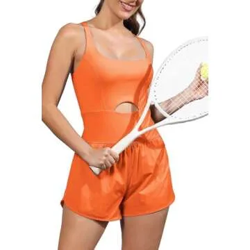 ReachMe Womens Running Onesie Workout Rompers Athletic Romper One Piece Outfits Exercise Jumpsuits G...