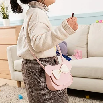 HXQ Little Mouse Bow Purse for Toddlers & Kids