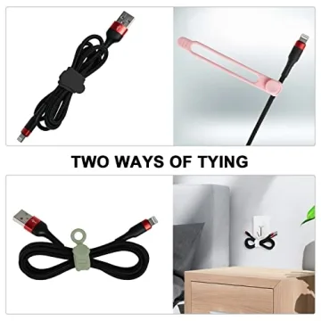 Silicone Cable Straps - 24Pcs Reusable Cord Organizer