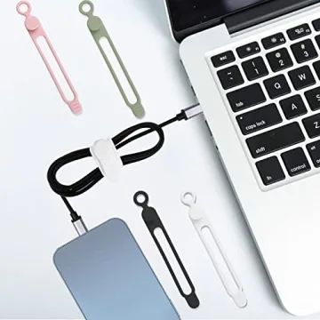 Silicone Cable Straps - 24Pcs Reusable Cord Organizer