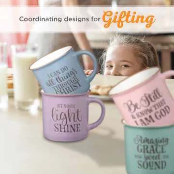 Inspirational Pink Camp Style Coffee Mug - Psalm 46:10