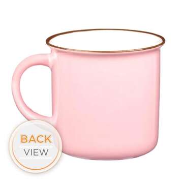 Inspirational Pink Camp Style Coffee Mug - Psalm 46:10
