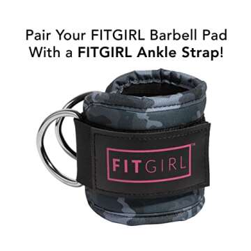 FITGIRL - Hip Thrust Pad and Squat Pad for Leg Day, Barbell Pad Stays in Place Secure, Thick Cushion for Comfortable Squats Lunges Glute Bridges, Works With Olympic Bar and Smith Machine (Camo Design)