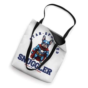 French Bulldog 4th of July Star-Spangled Snuggler USA Tote Bag