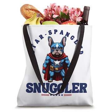 French Bulldog 4th of July Star-Spangled Snuggler USA Tote Bag