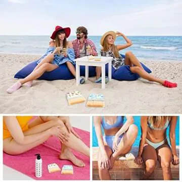 WANGDEFA Sand Beach Cleaning Brush Body Skin Feet Sand Remover for Beach Volleyball Sandboxes Beach Events Water Activities Sand Occasion (Fruit) (Wood 1)