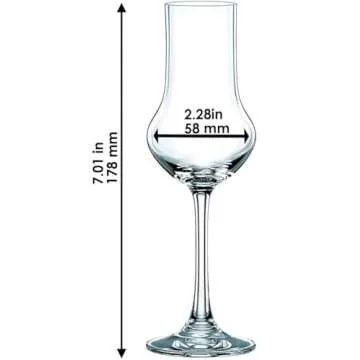 Nachtmann Vivendi 4 Oz Spirit Glasses (Set of 4) - Elegant Modern Stemmed Crystal Clear Glasses, Dis...