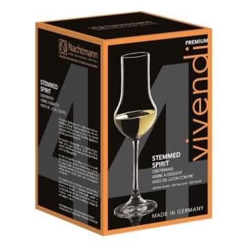 Nachtmann Vivendi 4 Oz Spirit Glasses (Set of 4) - Elegant Modern Stemmed Crystal Clear Glasses, Dishwasher Safe - Ideal for Weddings, Anniversaries - Dessert Wine & Celebration Glassware