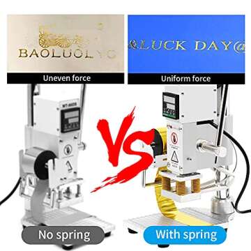 Upgraded Hot Foil Stamping Machine 5x7cm 110V Digital Embossing Machine Manual Tipper Stamper for Leather PU Laminated Paper Logo Embossing 1.97"x2.76"