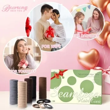 100 Pcs Thick Seamless Hair Ties for No Damage Styling