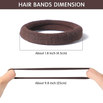 100 Pcs Thick Seamless Hair Ties for No Damage Styling
