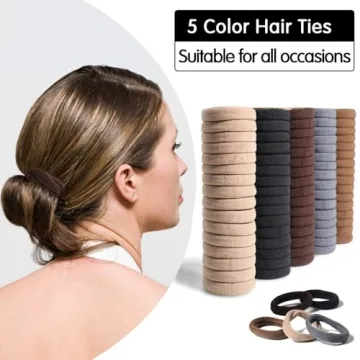 100 Pcs Thick Seamless Hair Ties for No Damage Styling