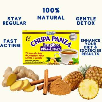 Tea CHUPA Panza - Herbal Tea with Ginger, Pineapple & Cinnamon for Wellness - Set of 2