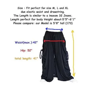 Sakoonee Women's Harem Pants Palazzo Dhoti Lounge Trousers, Convertible to a Skirt 2 Pockets Cotton, One Size, Elastic Waist Olive