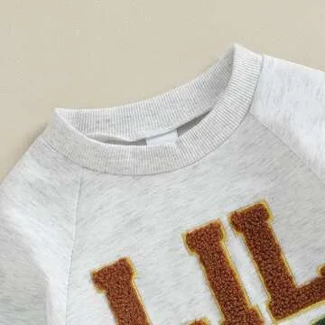 pengnight Newborn Baby Boys Girls Romper Long Sleeve Lil Bro Letter Print Solid Color Bodysuit Jumpsuit