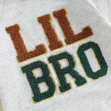 pengnight Newborn Baby Boys Girls Romper Long Sleeve Lil Bro Letter Print Solid Color Bodysuit Jumpsuit