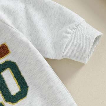 pengnight Newborn Baby Boys Girls Romper Long Sleeve Lil Bro Letter Print Solid Color Bodysuit Jumpsuit