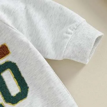 pengnight Newborn Baby Boys Girls Romper Long Sleeve Lil Bro Letter Print Solid Color Bodysuit Jumpsuit