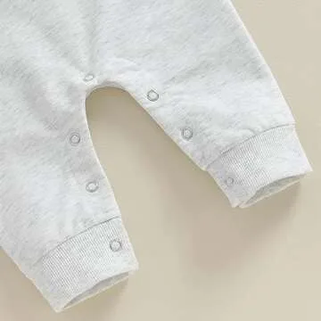 pengnight Newborn Baby Boys Girls Romper Long Sleeve Lil Bro Letter Print Solid Color Bodysuit Jumpsuit