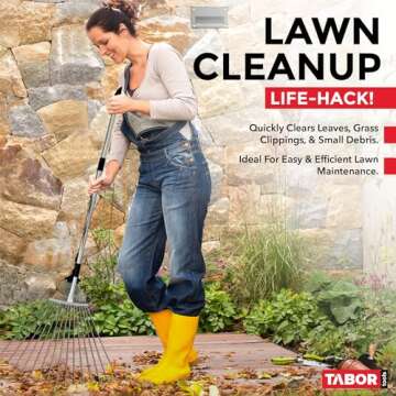 Adjustable Telescopic Rake for Lawn & Garden Maintenance